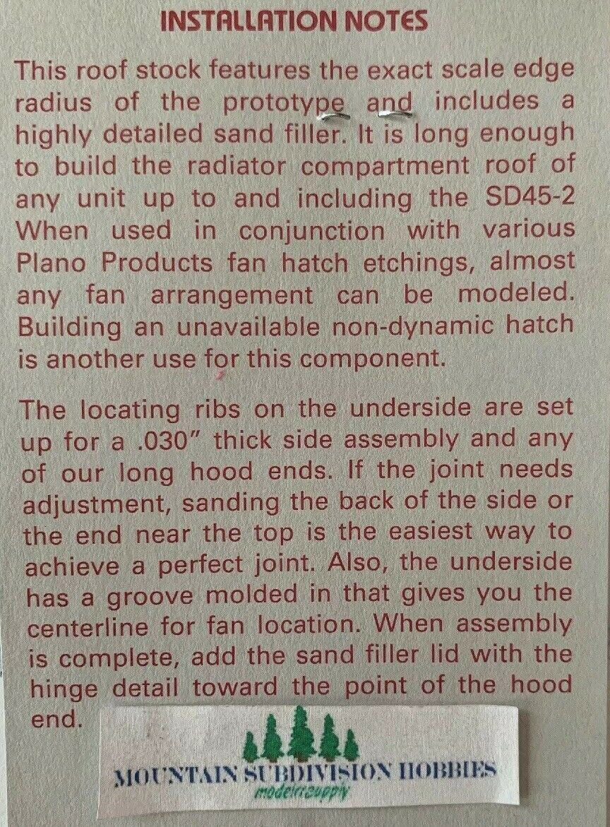 HR-1751 EMD Blank Roofstock (pkg/2)