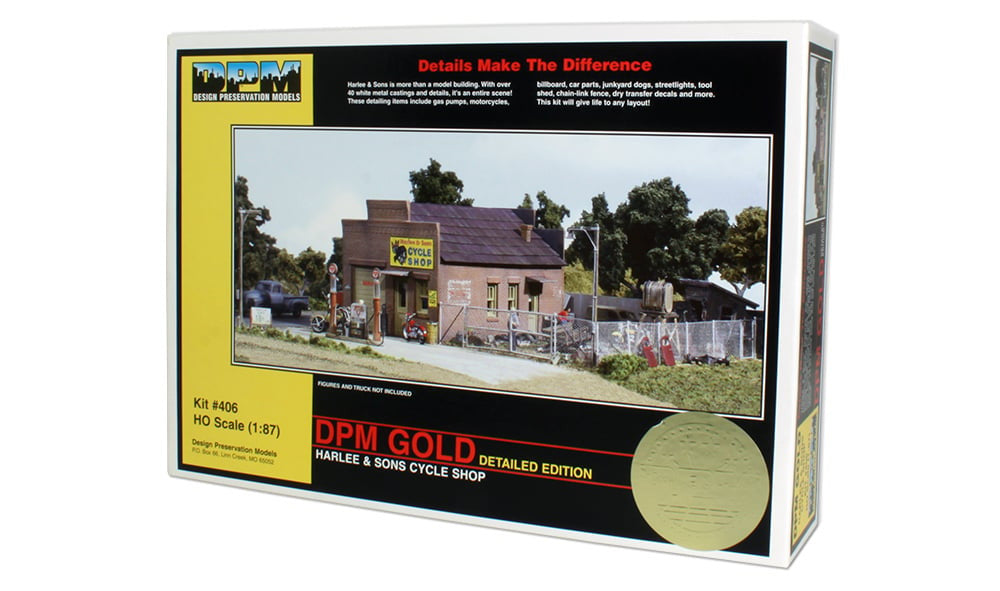 Harlee & Sons Cycle Shop - HO Scale Kit