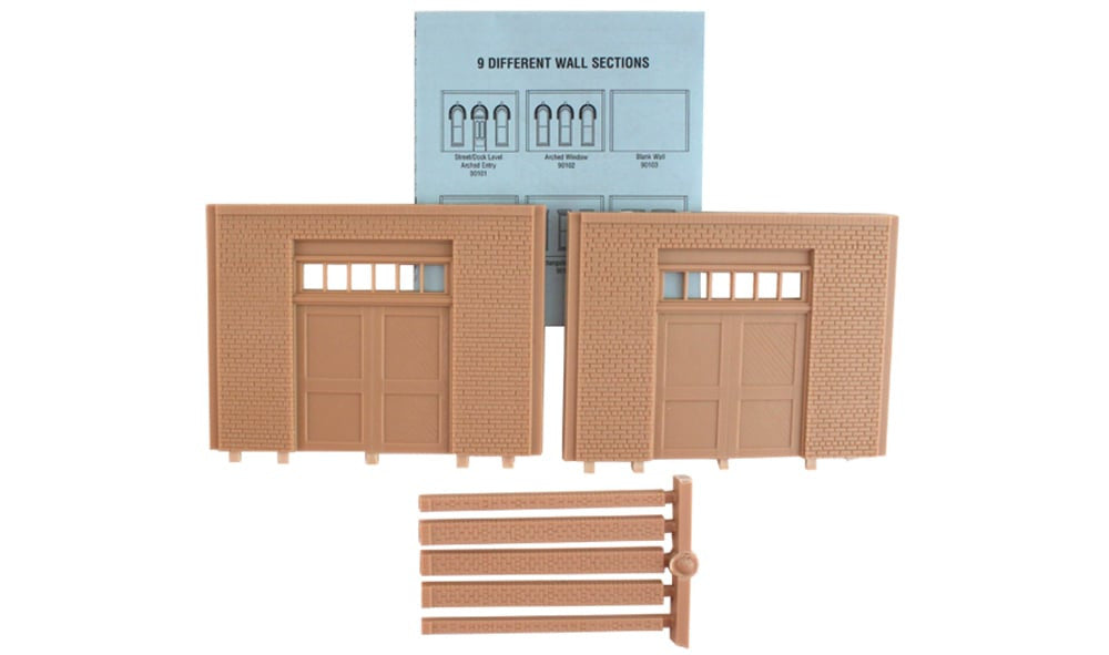 Street/Dock Level Freight Door Wall | O scale | 2pk