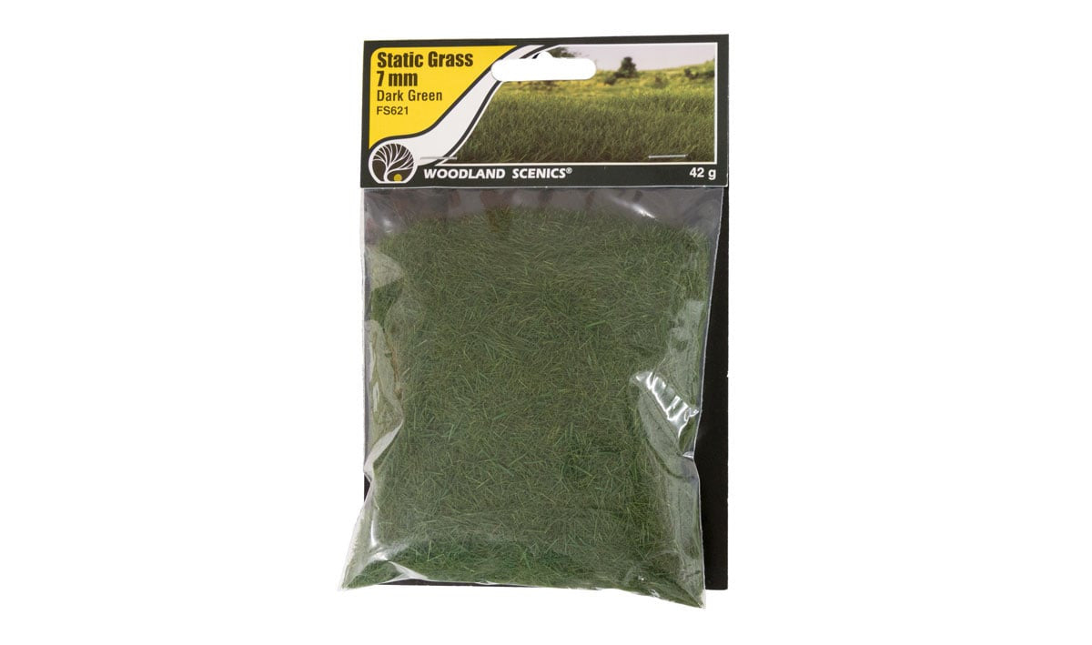 FS621 Static Grass - 7mm Dark Green