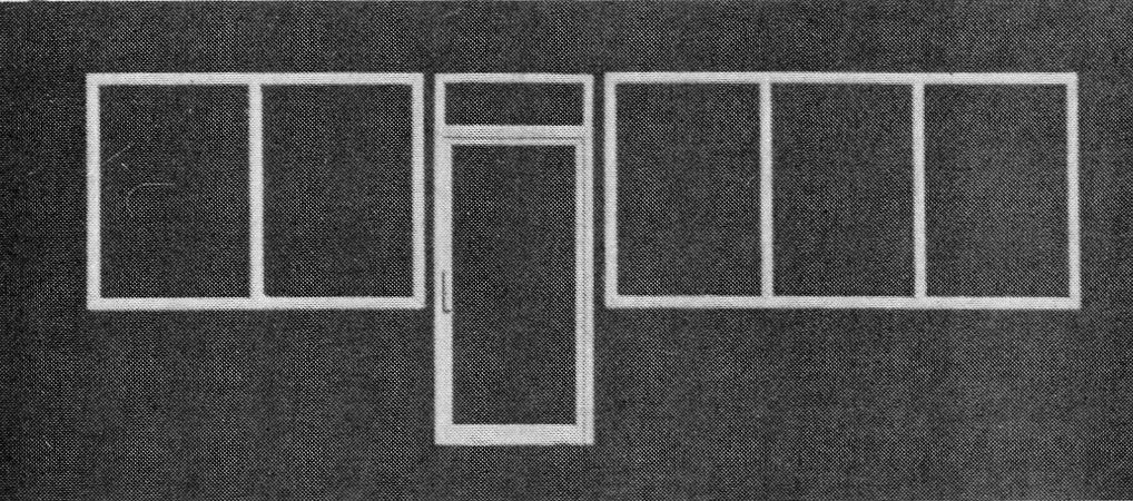 HO Store Front Windows & Door