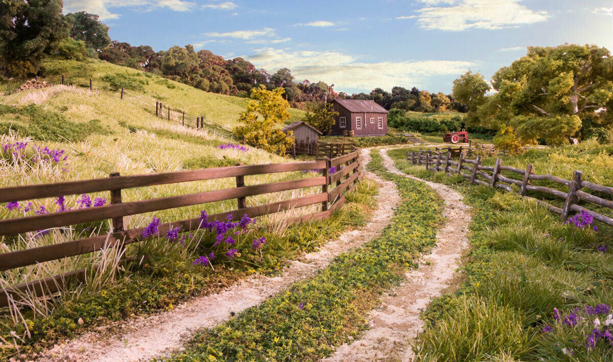 Woodland Scenics A2981 HO Log Fence 2 Gates, 6 fence 26.4"