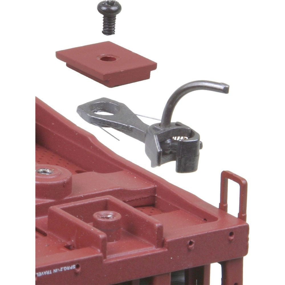 Kadee #156 HO Scale Whisker® Scale Metal Couplers with Gearboxes - Long (25/64") Centerset Shank