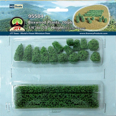 JTT Scenery 95584 Boxwood Plants | HO scale | 20 pack