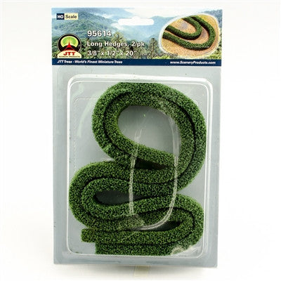 JTT Scenery 95614 Long Hedges | 3/8"x 1/2"x 20" | HO scale | 2pk