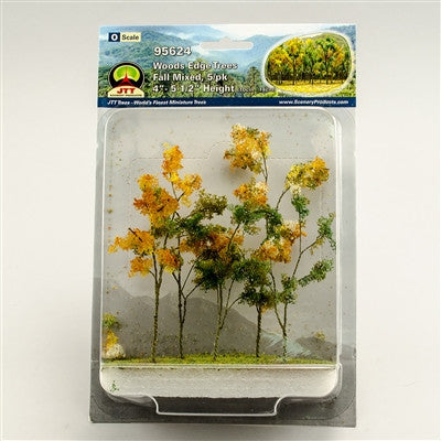 JTT Scenery 95624 Woods Edge trees | O scale |Fall Mixed | 4" to 5.5" | 5 pack