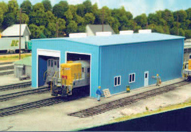 8 HO Modern 1 or 2 Door Engine House kit