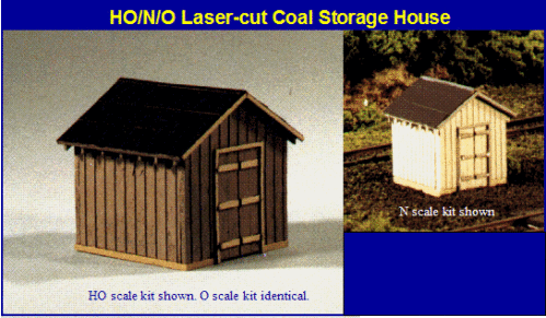 183 HO Coal Storage House - Laser Cut Kit Based on C&O