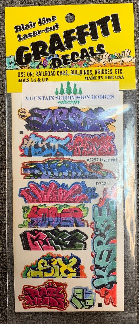 2257 HO Graffiti Mega Decals #8 Laser-cut