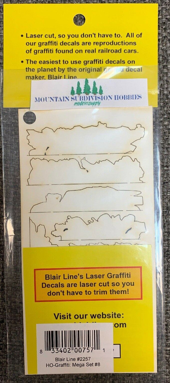 2257 HO Graffiti Mega Decals #8 Laser-cut
