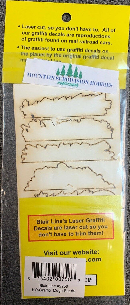2258 HO Graffiti Mega Decals #9 Laser-cut