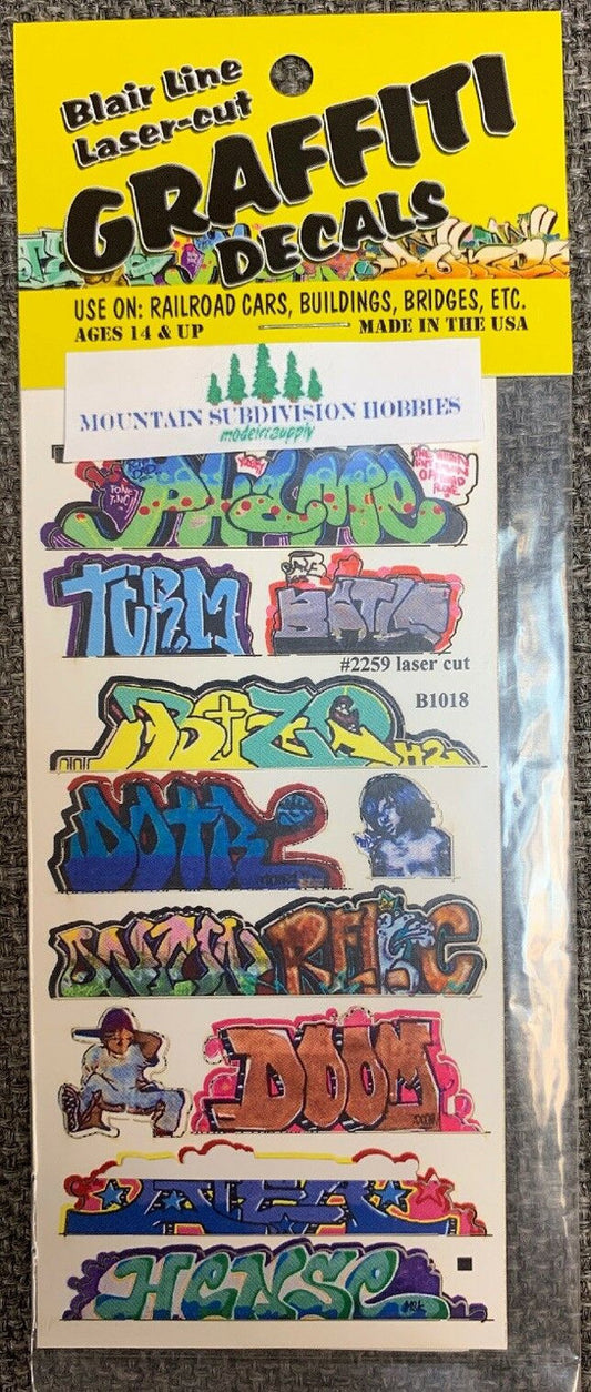 2259 HO Graffiti Mega Decals #10 Laser-cut