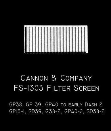 FS-1303 Filter Screens EMD Early GP