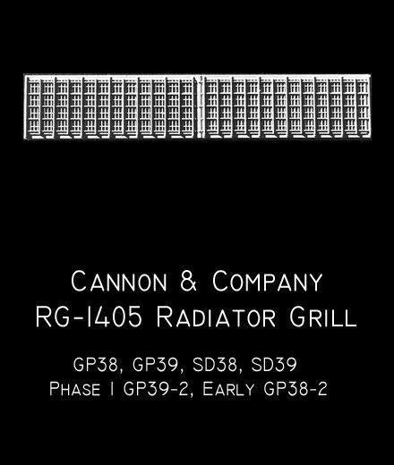 RG-1405 Radiator Grille GP/SD38/39 +early Dash2's