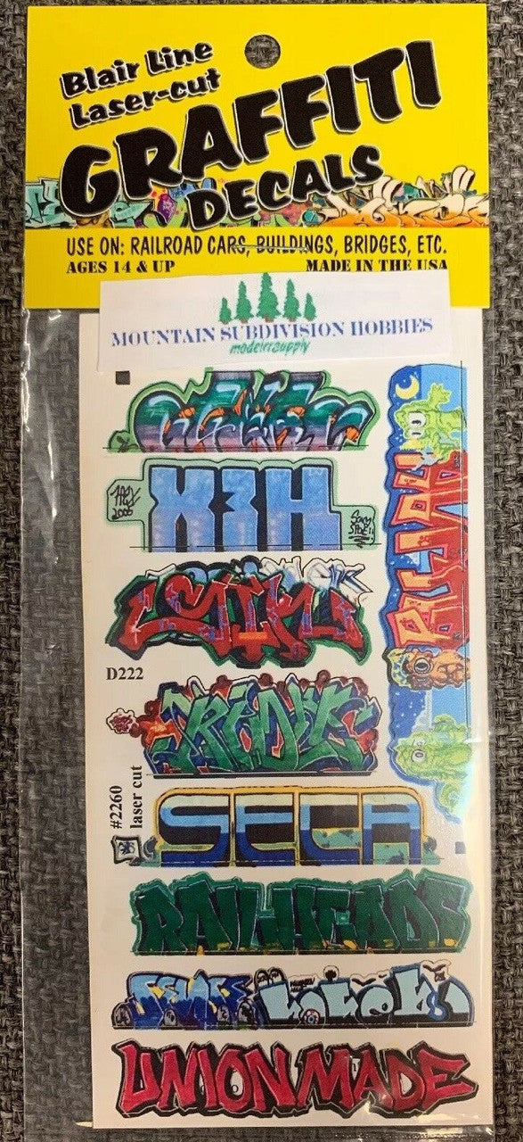 2260 HO Graffiti Mega Decals #11 Laser-cut