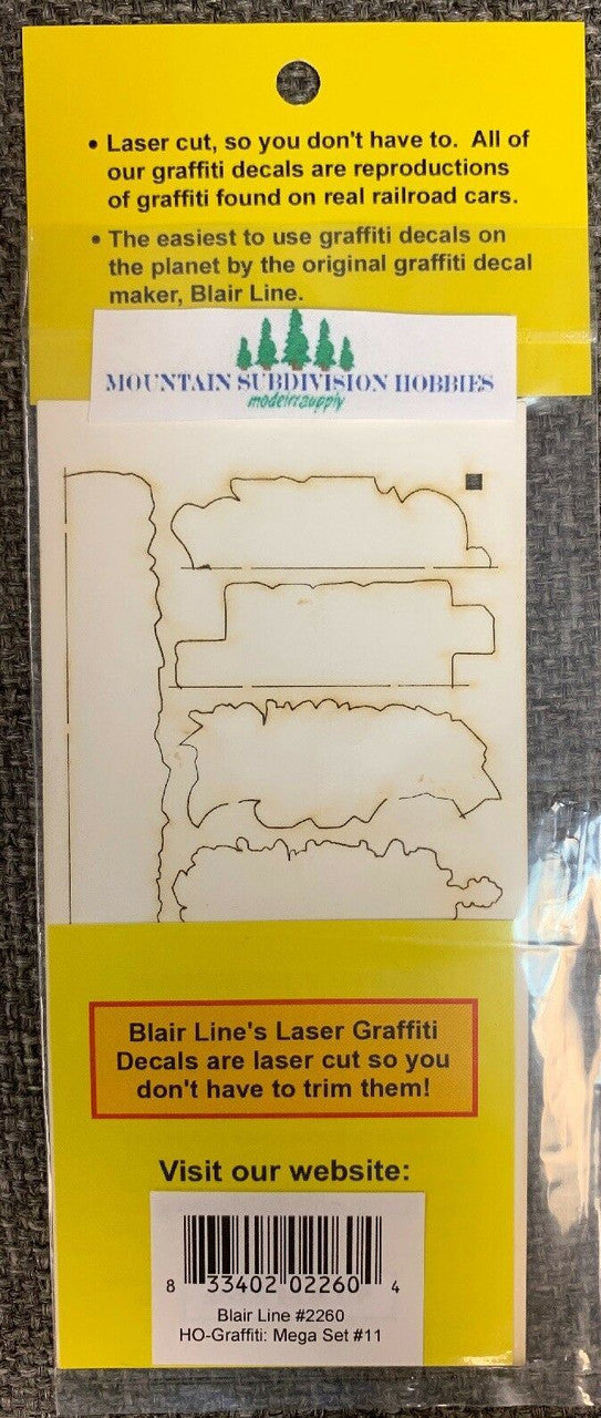 2260 HO Graffiti Mega Decals #11 Laser-cut