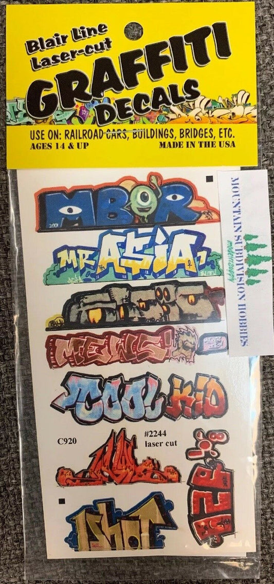 2244 HO Graffiti Mega Decals #1 Laser-cut