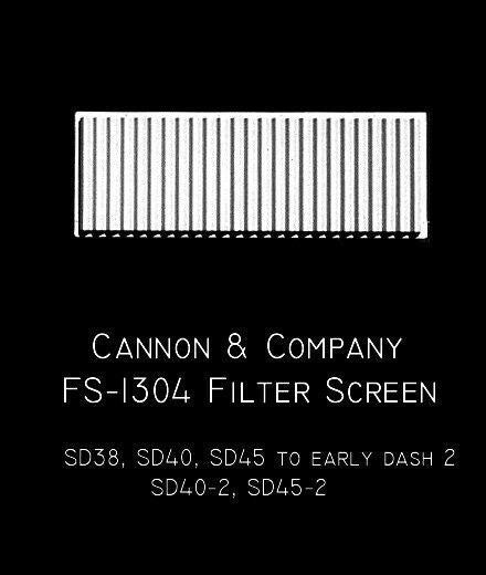 FS-1304 Inertial Filter Screen 40's, early-2 SD's