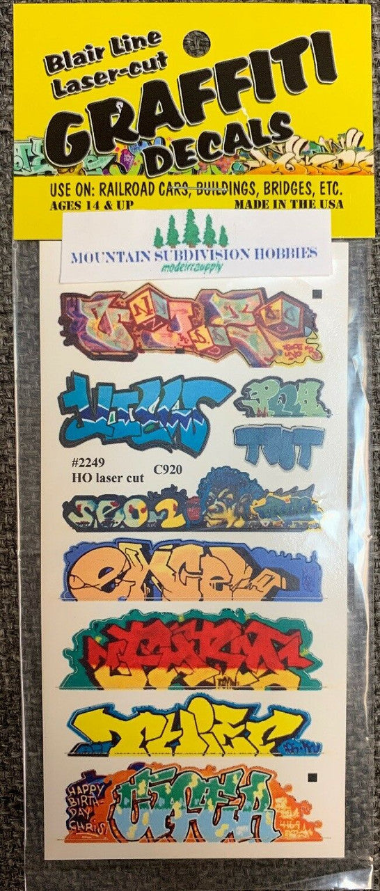 2249 HO Graffiti Mega Decals #6 Laser-cut