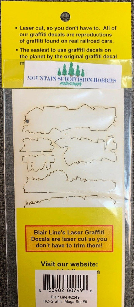 2249 HO Graffiti Mega Decals #6 Laser-cut