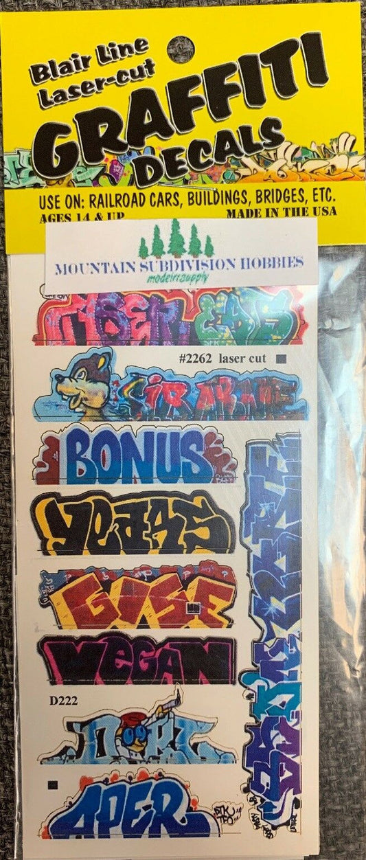 2262 HO Graffiti Mega Decals #13 Laser-cut