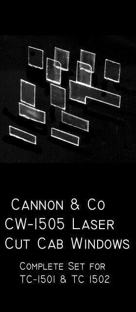 TC-1505 HO Laser Cut Windows for 1501 & 1502