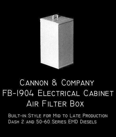 FB-1904 EMD Electrical Cabinet Air Filter Box