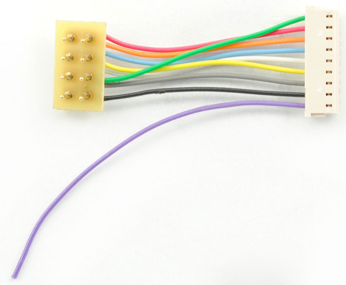 TCS 1359 1" Harness 9 pin JST to 8 pin NMRA plug - 1" wires