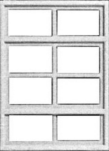 HO Eight Pane Window | 2pk