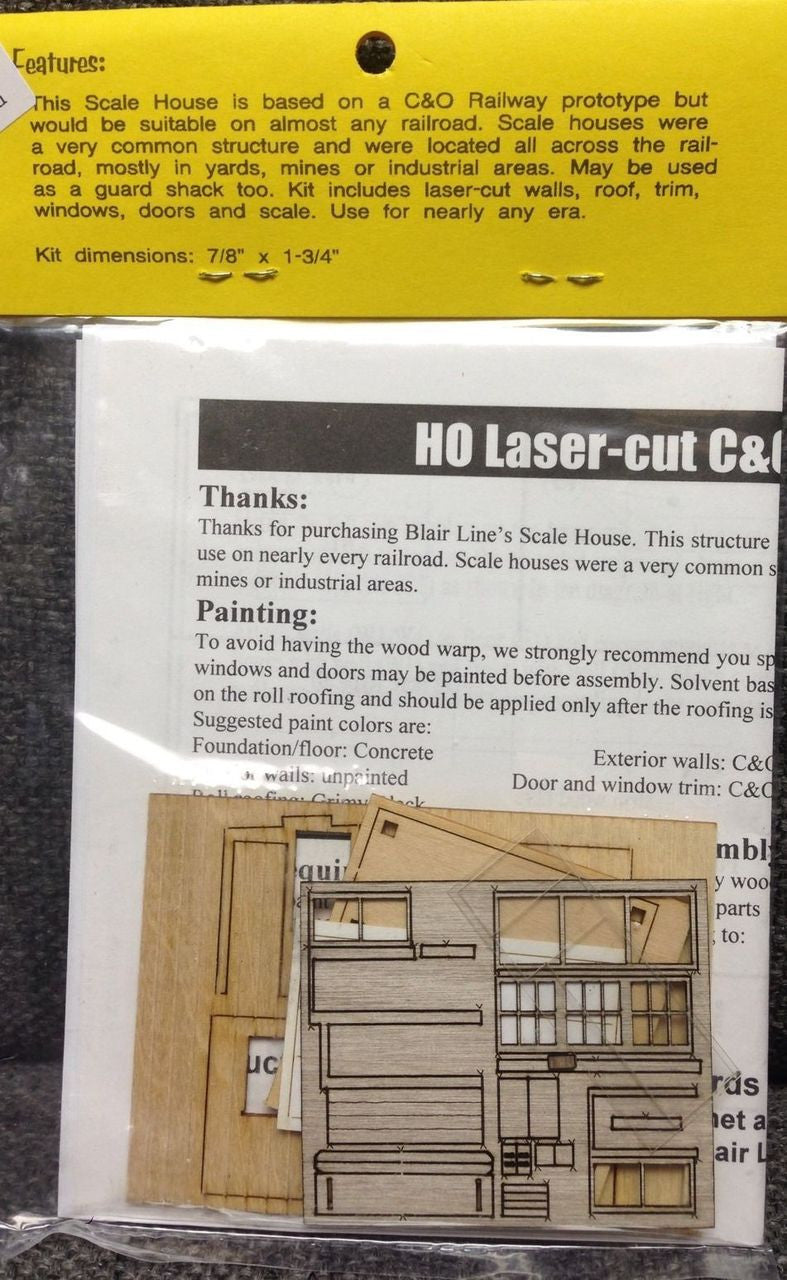 184 HO Scale House - Laser Cut Kit Based on C&O design
