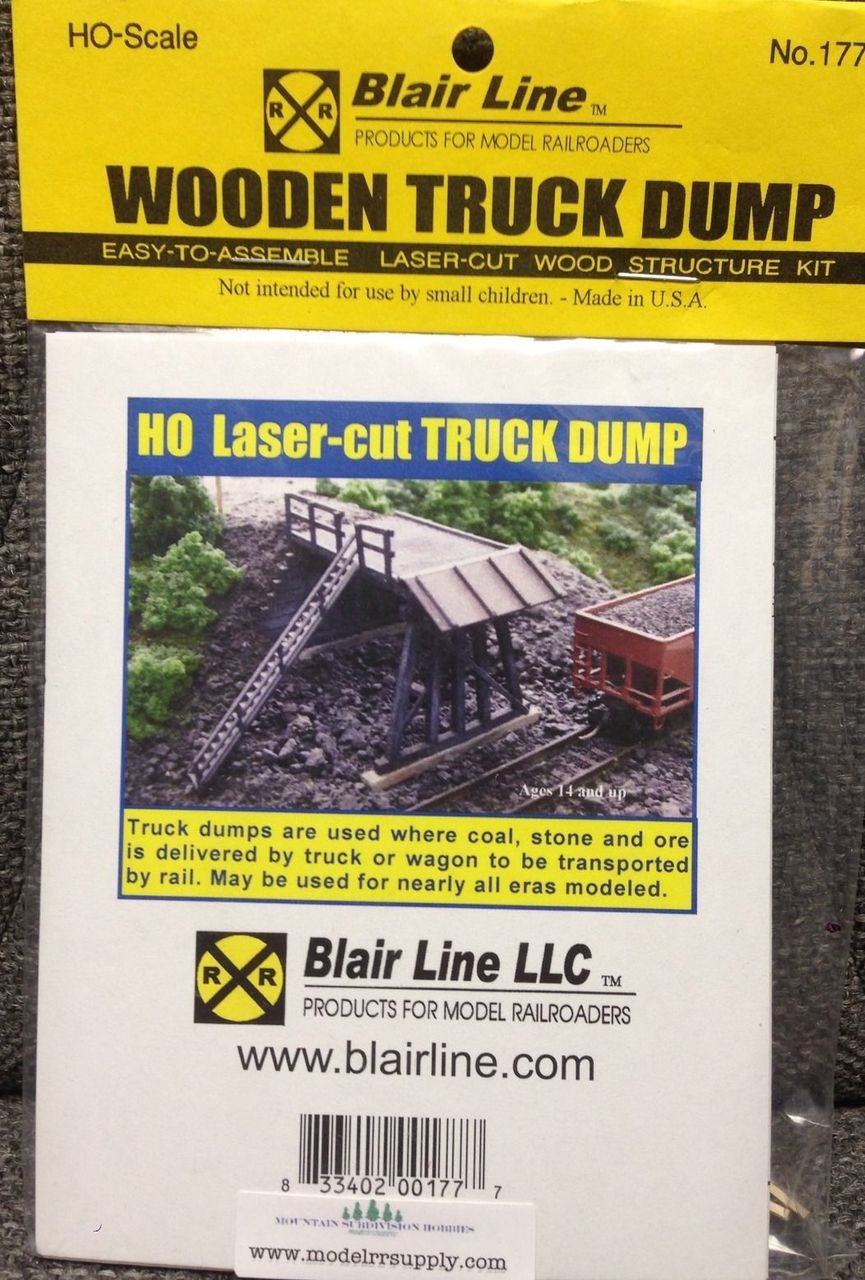 177 HO Wooden Truck Dump - Laser Cut Kit