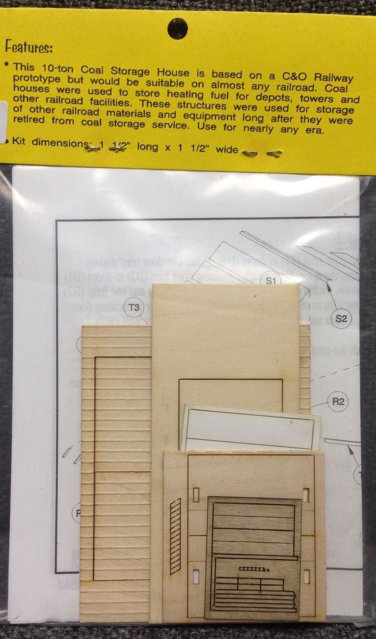 183 HO Coal Storage House - Laser Cut Kit Based on C&O