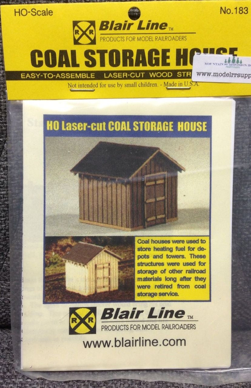 183 HO Coal Storage House - Laser Cut Kit Based on C&O