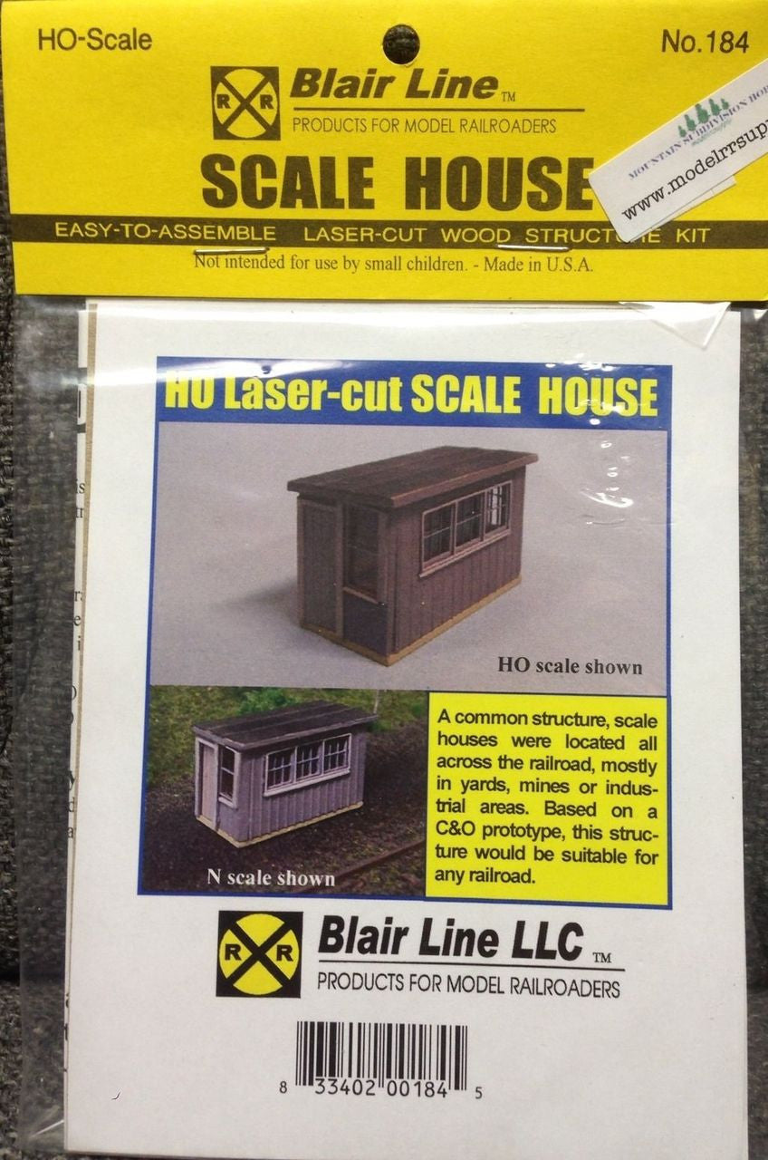 184 HO Scale House - Laser Cut Kit Based on C&O design