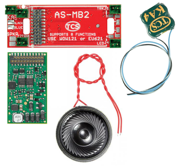 TCS 1752 WOW KIT WDK-ATL-4 DCC Sound Decoder Kit - Atlas FM TM and GE Dash 8-40C