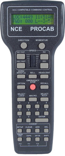 10 Pro Cab Deluxe DCC Throttle LCD Display