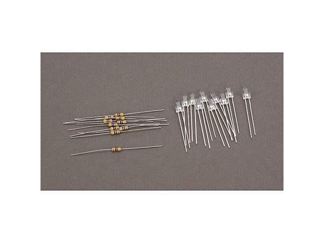 12-826-10 2mm Tower LEDS and resistors - 10pk - Yeloglow