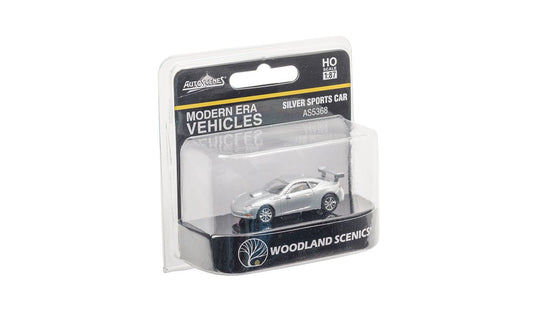 JP5368 Silver Sports Car - HO Scale | Just Plug