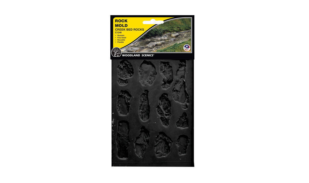 Woodland Scenics C1246 Rock Mold - Creek Bed Rock