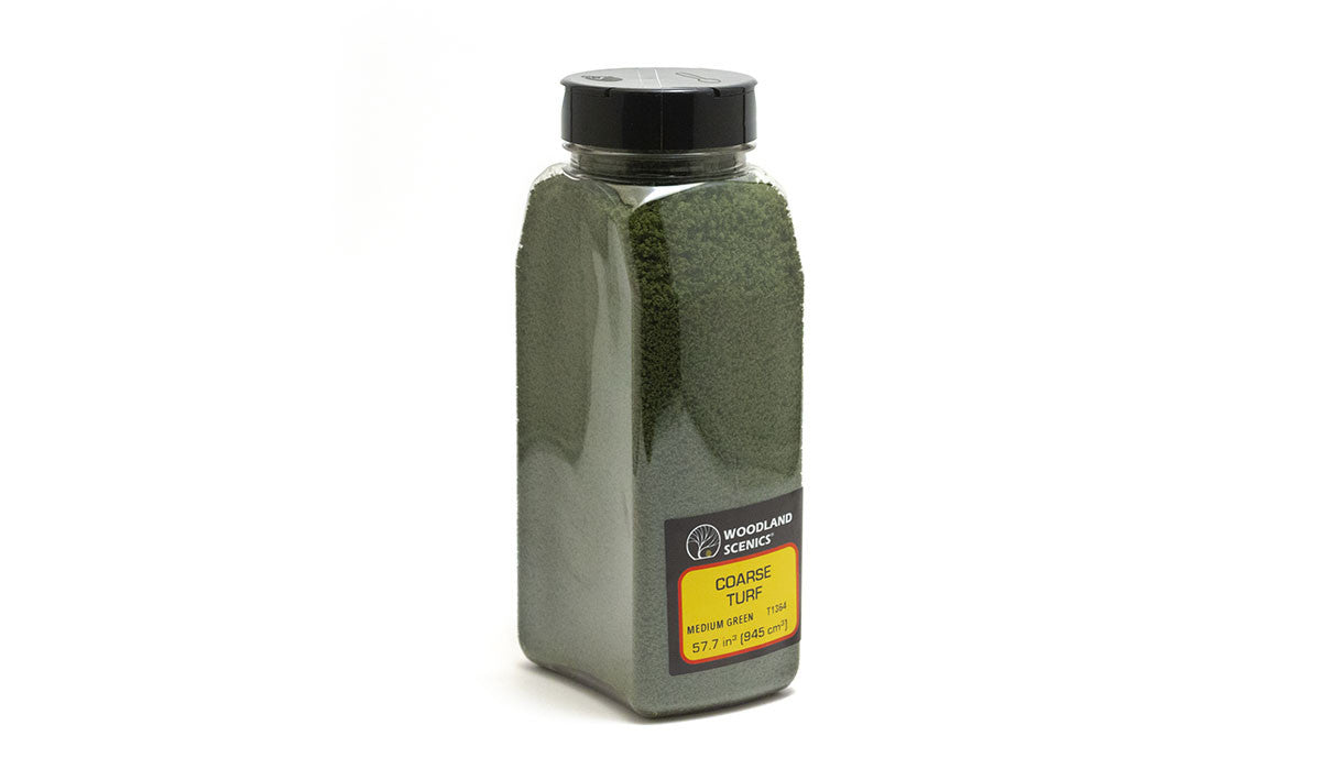 Woodland Scenics T1364 - Coarse Turf - Medium Green - Shaker