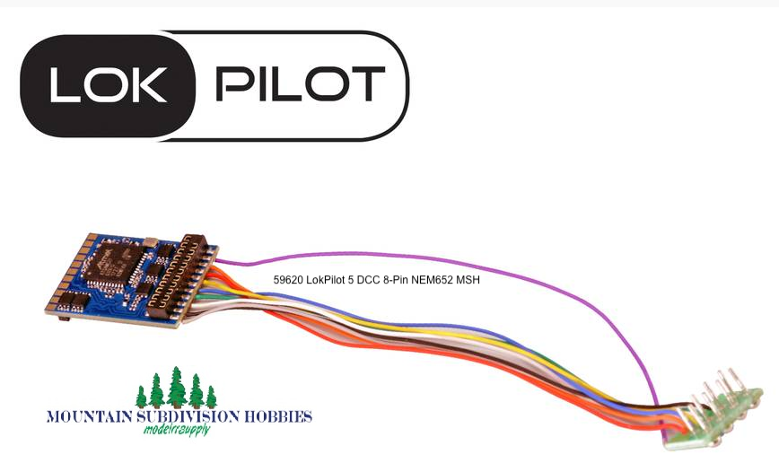 ESU 59620 LokPilot 5 DCC mobile decoder 8-pin NEM652