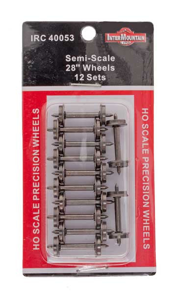 40053 28" .088" Semi-Scale Wheelsets (12 pack)