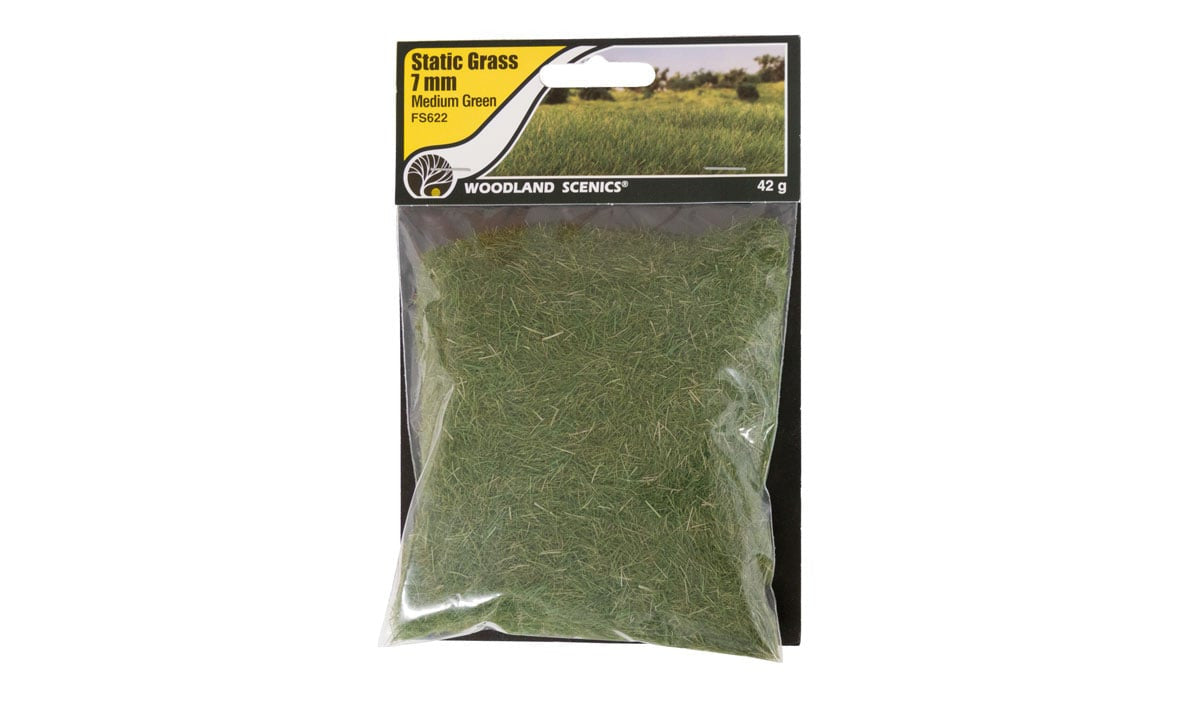 FS622 Static Grass - 7mm Medium Green
