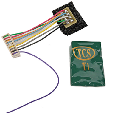 TCS 1104 T1P-SH HO Scale Decoder NMRA 8-pinon 1" harness