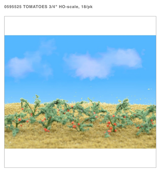 95525 Tomato Plants | 3/4" tall | for HO-scale | 18/pk