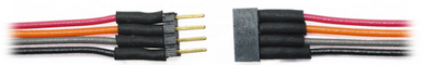 TCS 1475 4 Pin Micro Connector - Colored Wires