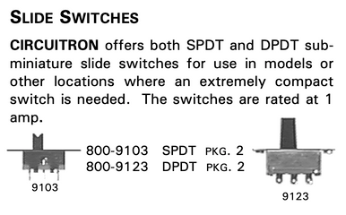 800-9103 Slide Switch | SPDT | 2/pkg