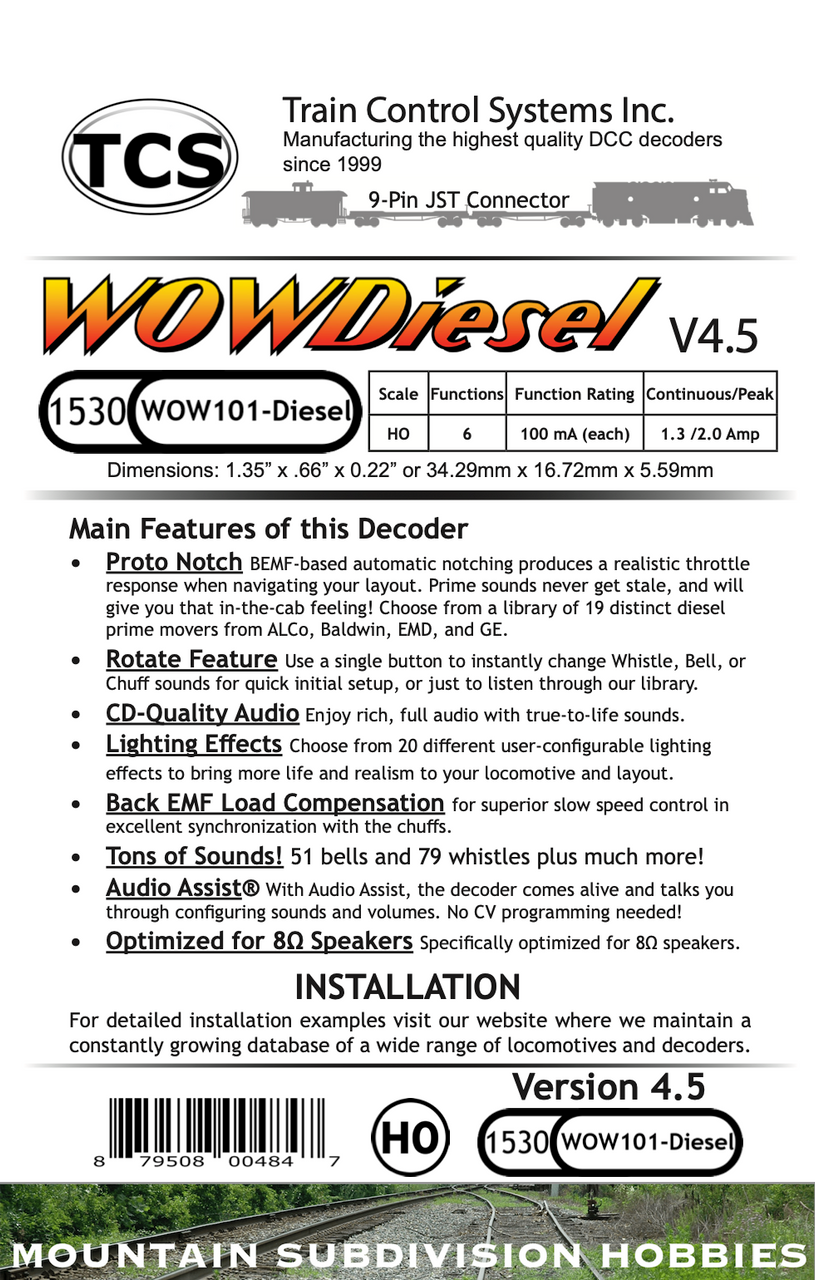 TCS 1530 WOW101-Diesel