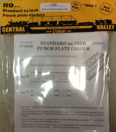 1905-5 HO Standard 24" Punch Plate Bridge Girders