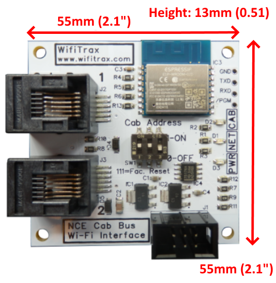 WifiTrax WFD-30 with dimensions